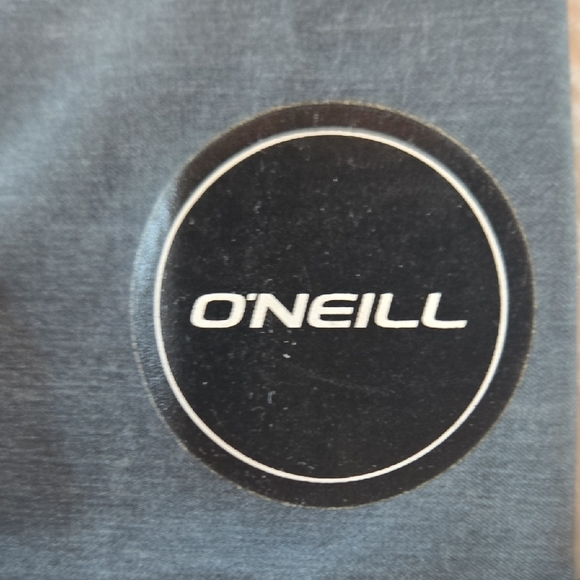 36" O'Neill HYPERFREAK Gray Orange Yellow Board Shorts w/ Retro Stripes On Trend - Picture 3 of 7